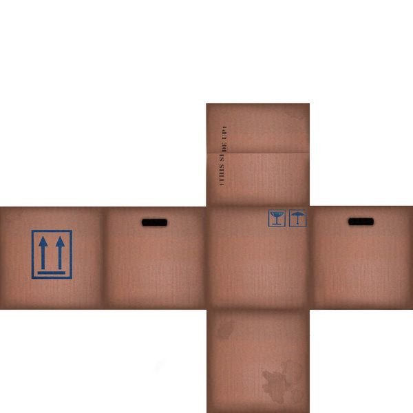 Картонная коробка развертка