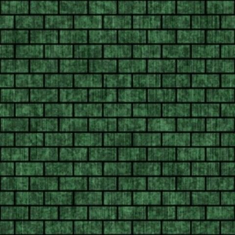 Зеленая кирпичная стена