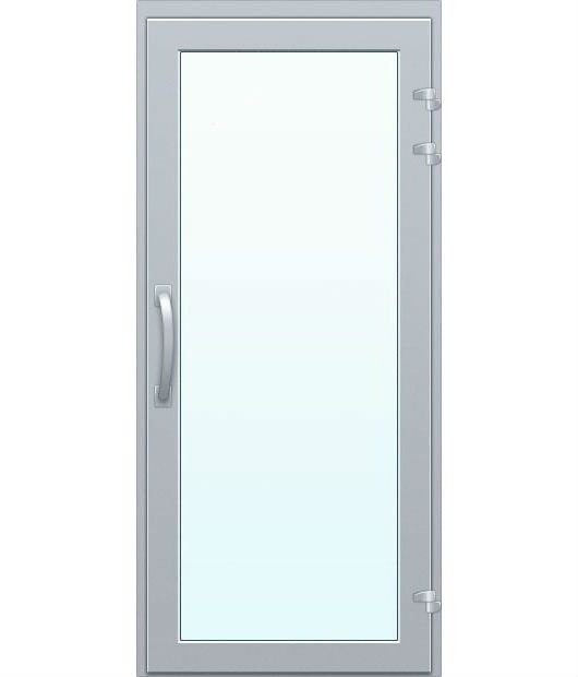Алюминиевая входная одностворчатая остекленная дверь 1000x2200