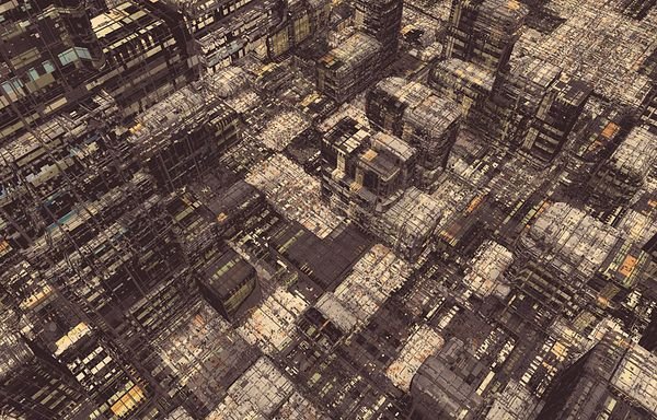 Текстура города сверху