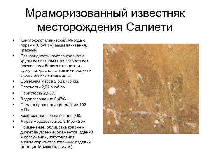 "Мраморизованный" известняк пористость