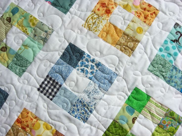 Стеганое лоскутное покрывало