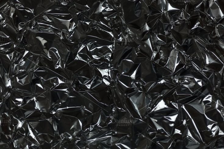 Черная мятая фольга