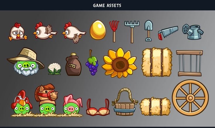 2d-персонажей игры Angry Birds