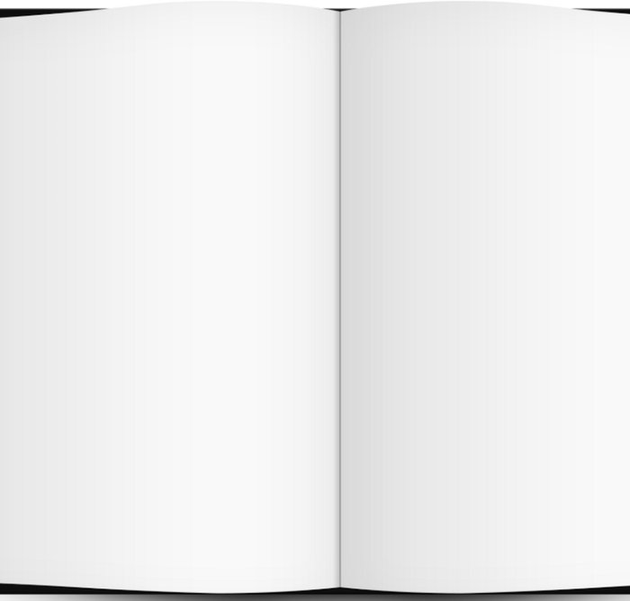 Раскрытая книга на белом фоне