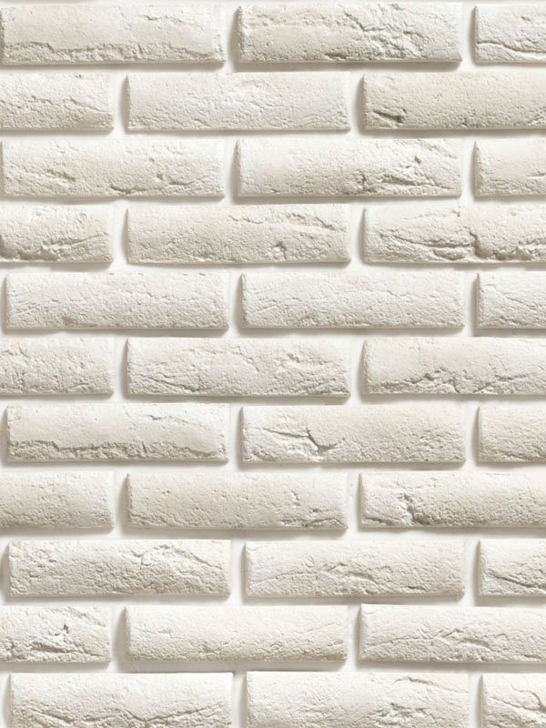 Панель ПВХ кирпич белый 2700х250х8 мм