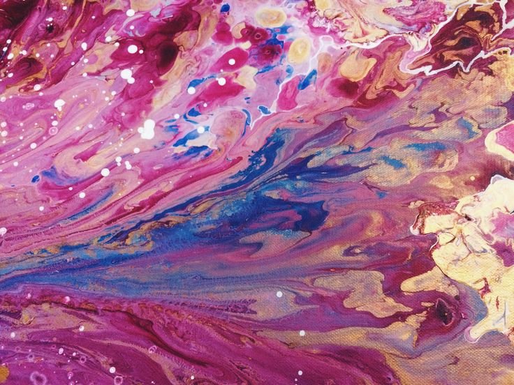 Флюид арт техника Deep Purple
