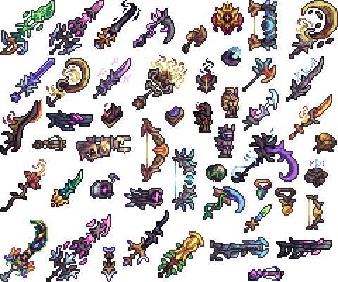 Террария спрайты оружия