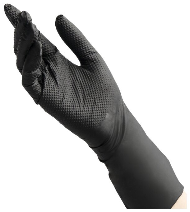 Перчатки нитриловые с ромбовидной текстурой
