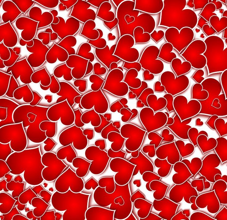 Сердечки фон