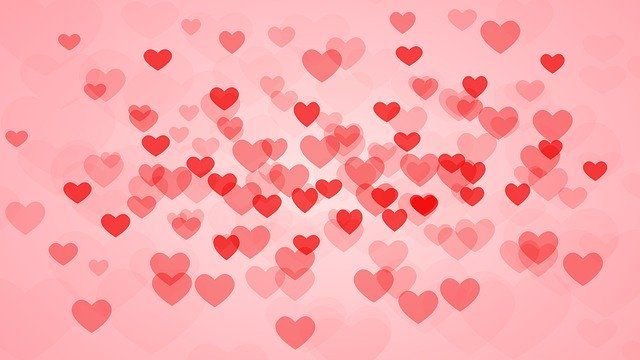 Сердечки фон