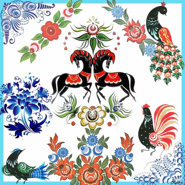 Декоративно прикладное искусство Городецкая роспись