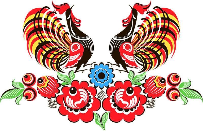 Городец роспись орнамент