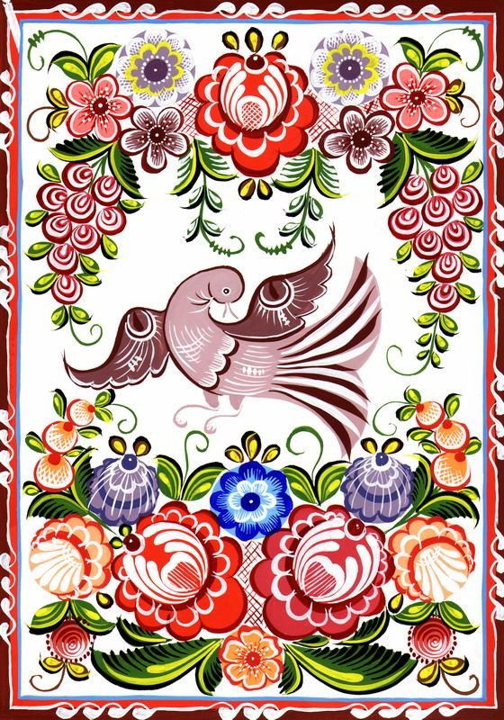 Росписи русские народные Городец