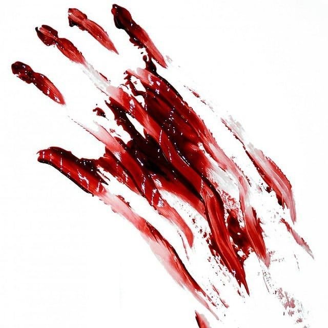 Кровавый отпечаток ладони