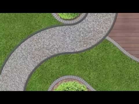 Бордюр садовый "Unibord" 4м х 4.5см (16 крепежных анкеров в комплекте)