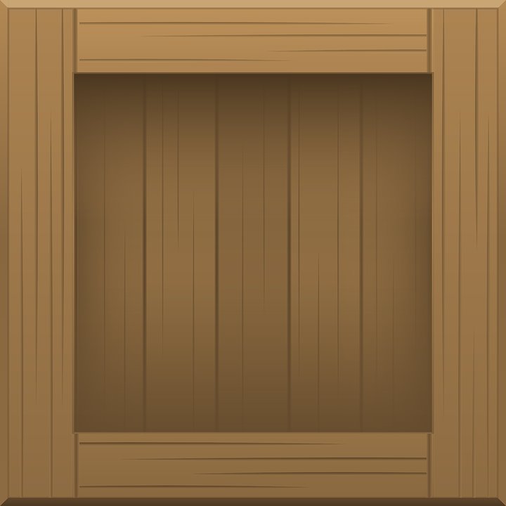 Деревянный ящик без фона
