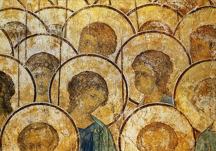Апостолы и ангелы фреска