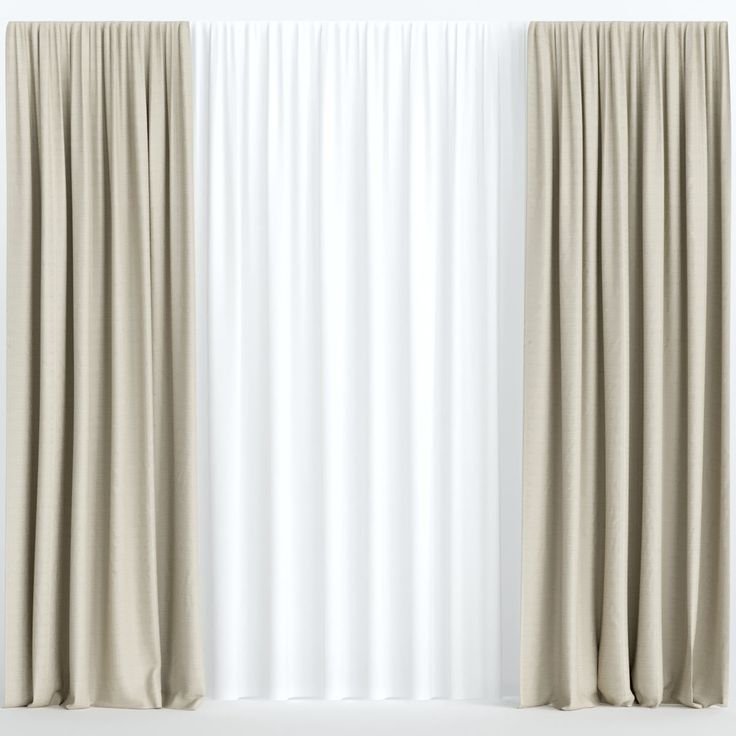 Шторы бежевые