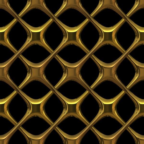 Металлическая решетка золото