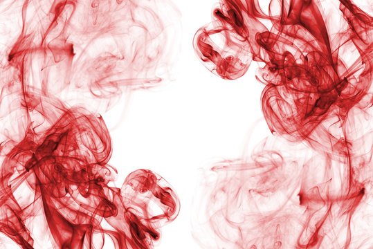 Красный дым без фона