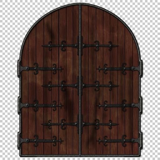 Деревянная дверь средневековья