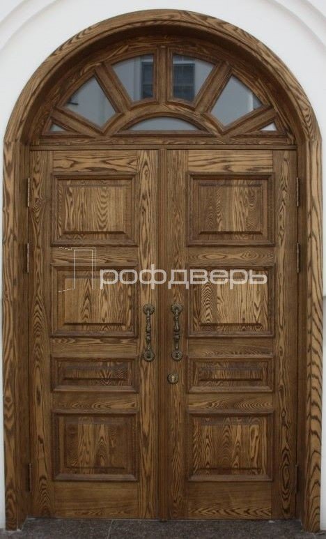 Арочные двери входные деревянные