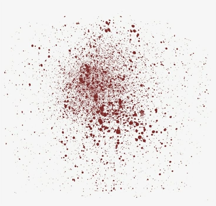 Кровавое пятно на прозрачном фоне