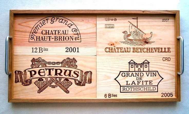 Надписи на винных ящиках