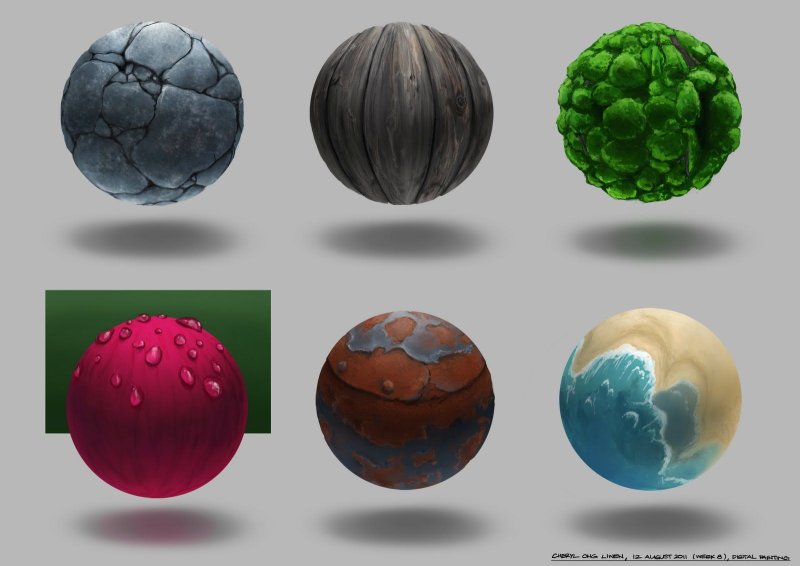 Шар с разными текстурами