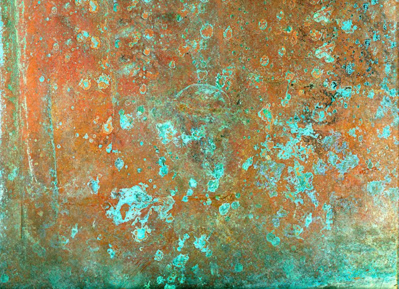 Медь фактура патинированная