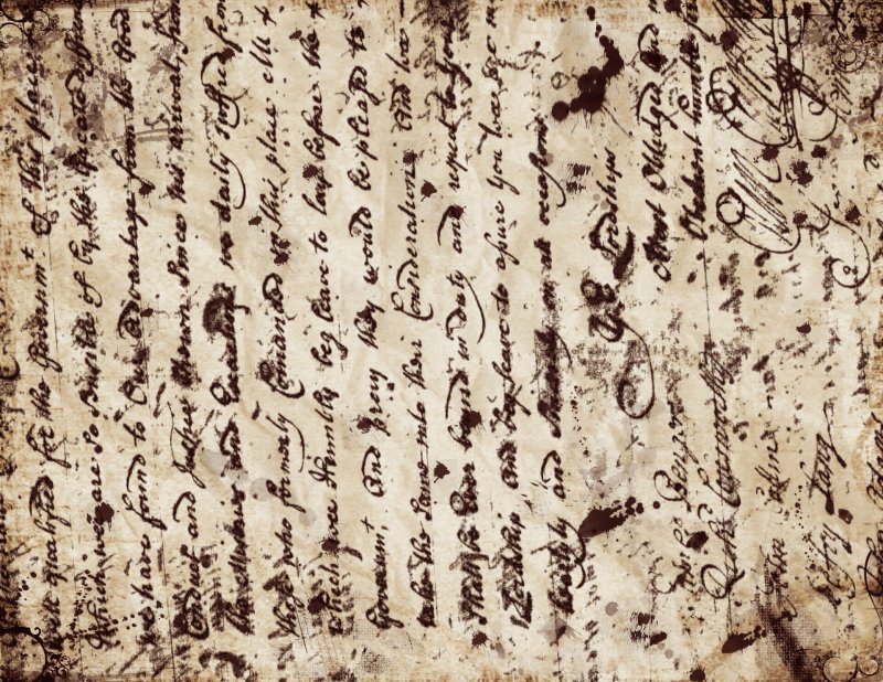 Старинные надписи на бумаге