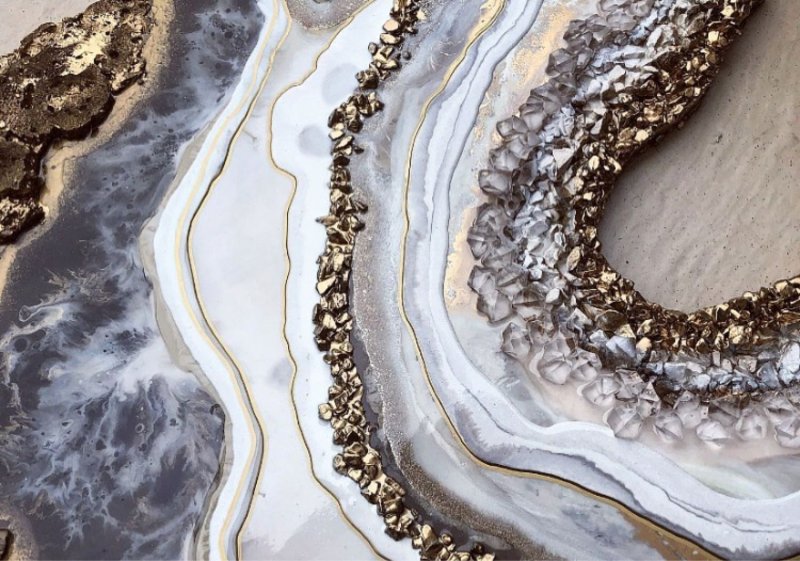 Срез камня эпоксидная смола