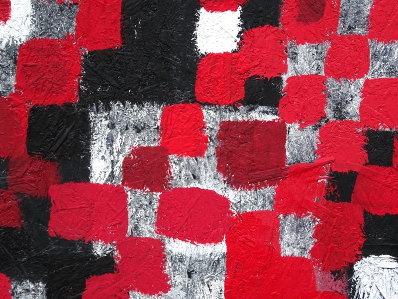 Красно белая абстракция