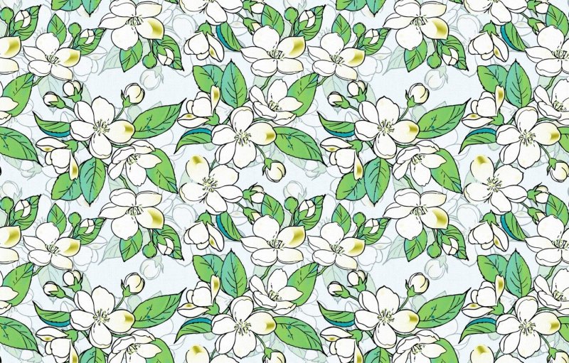 Бесшовный узор цветы