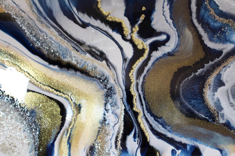 Флюид арт срез камня жеода