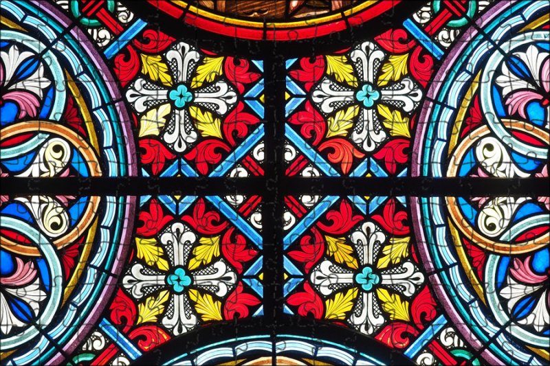 Романский орнамент витраж