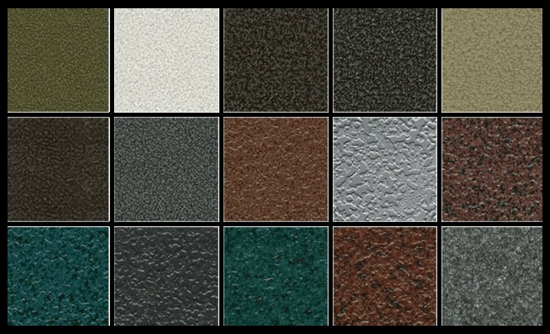 Порошковая краска по металлу цвета рал