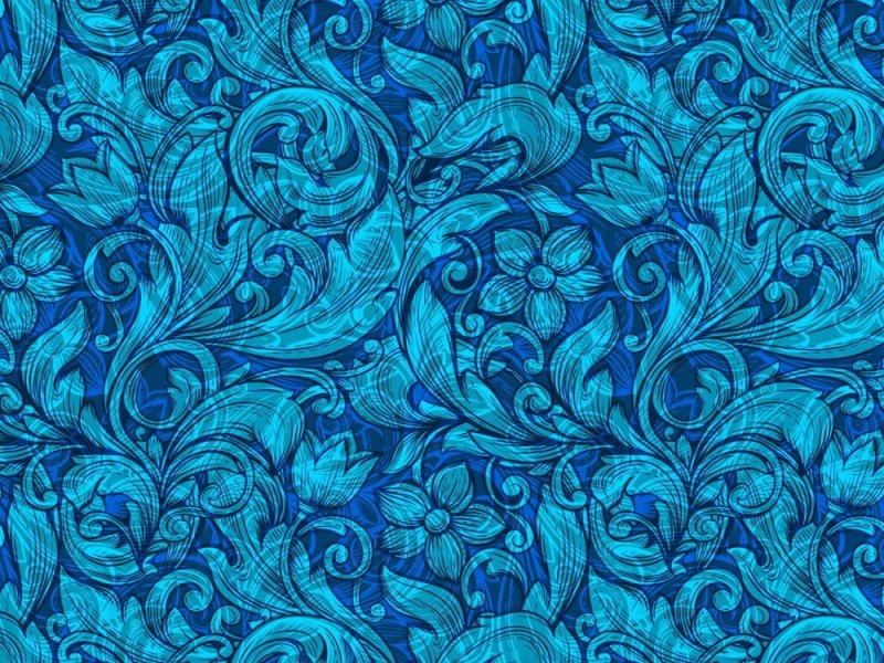 Голубой узор