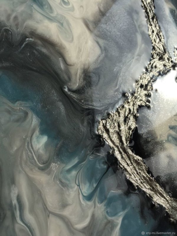 Флюид арт срез камня