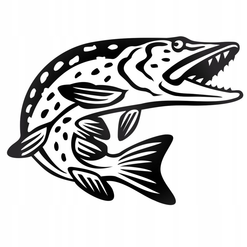 Щука силуэт