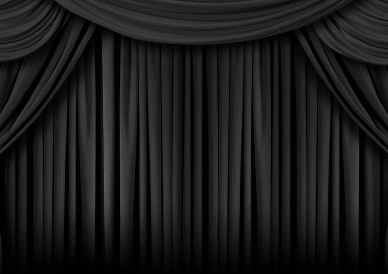 Театральный занавес черный