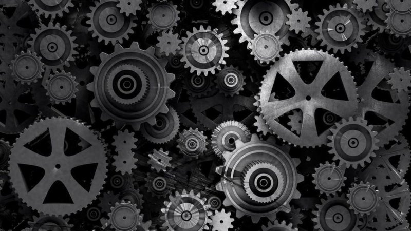 Шестеренки на темном фоне