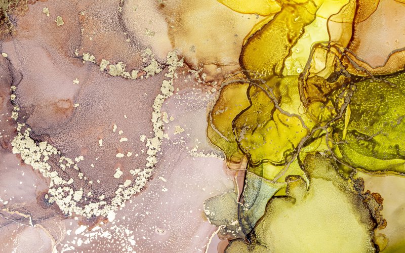 Акварель с золотом