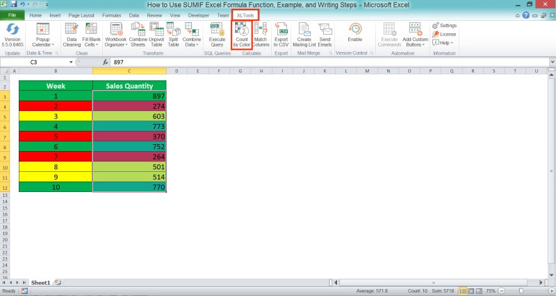 Sumif excel example
