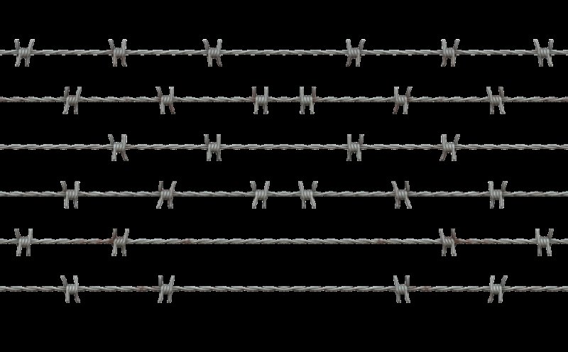 Колючая проволока без фона