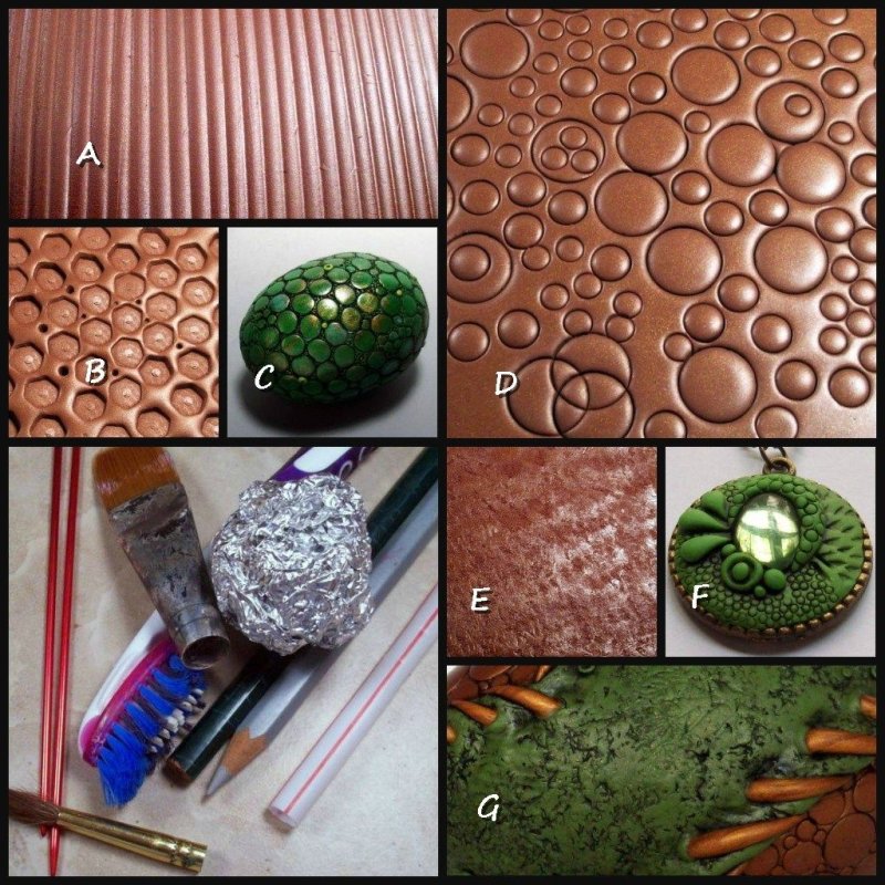 Имитация камня из полимерной глины