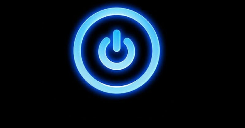 Кнопка включения и выключения компьютера