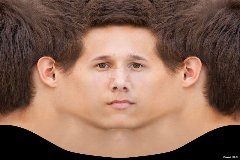 Текстура лица человека