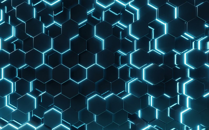 Обои Hexagon Neon
